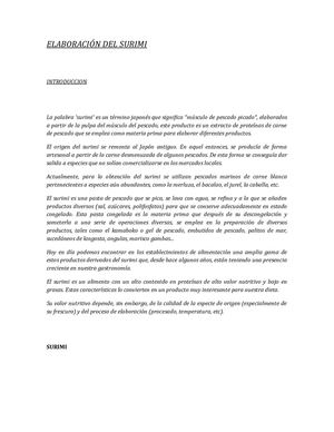 Elaboraciã“n Del Surimi