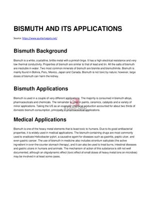 Bismuth Sputtering Target & Applications