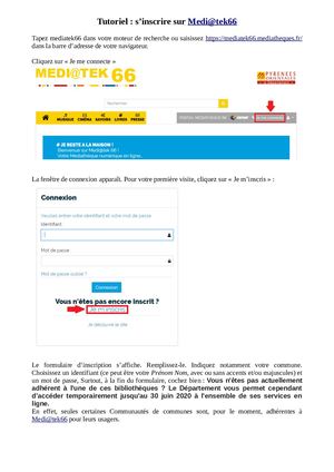 Tutoriel inscription Mediatek66