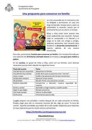 Cuentos Para Conversar En Familia Bilingüe