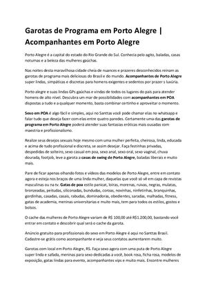Porto Alegre Garotas De Programa