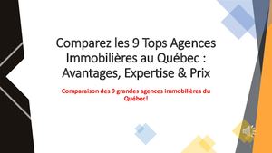 TOP 9 agences immobilières dans la province de Québec