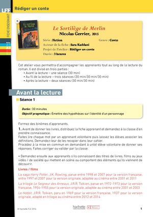 LFF A2 · Le Sortilège... Atelier de lecture