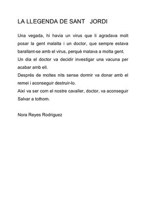 Recull De Llegendes De Sant Jordi 3r