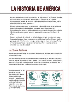 La Historia De América