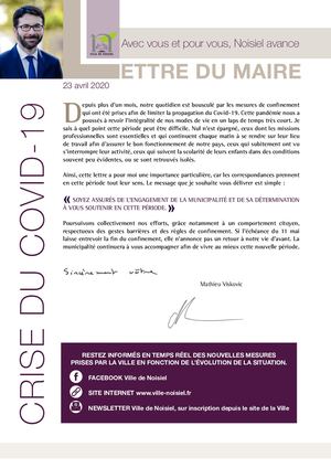 Lettre du Maire Covid19