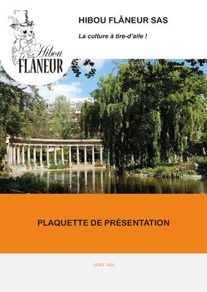 Plaquette de présentation de la SAS Hibou Flâneur