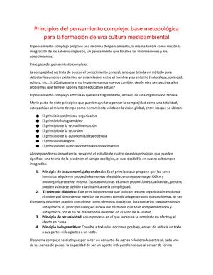 Tarea 3_ Resumen Principios Del Pensamiento Complejo