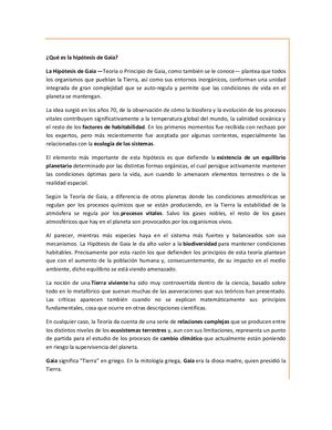 Qué Es La Hipótesis De Gaia