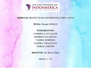 Método Doman Exposición