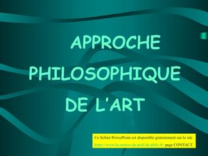 cours philo en autonomie : L'ART