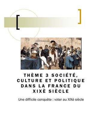 4è histoire : la conquête du vote en France