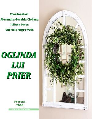 Oglinda lui Prier-supliment Solitudinea -Coordonatori: Alexandru-Eusebiu Ciobanu, Iuliana Pașca, Gabriela Negru-Vodă