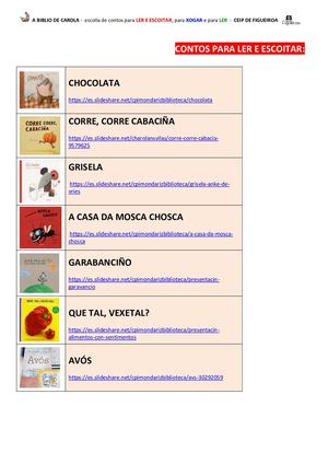 ESCOLMA DE CONTOS EN GALEGO