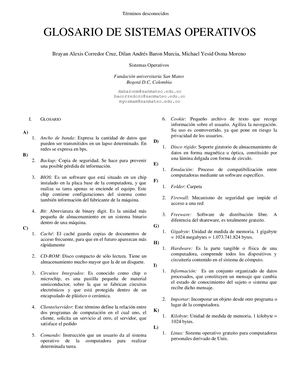 Glosario Sistemas Operativos