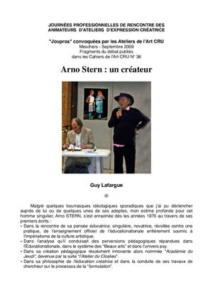 Arno Stern Un Createur Cfa