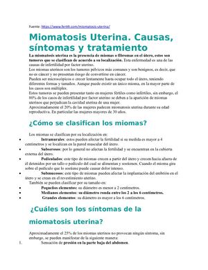 ¿Qué es la miomatosis uterina?