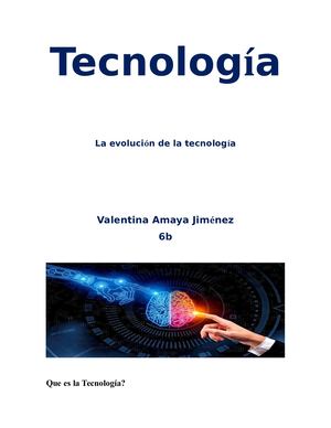 Evolucion De La Tecnología Valentina Amaya Jimenez 6b
