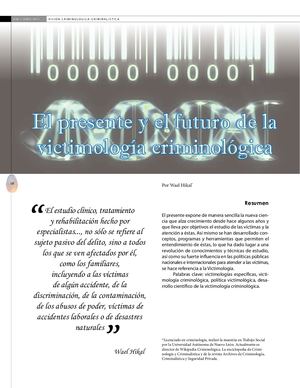 El presente y el futuro de la victimología criminológica