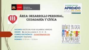 Area Dpcc 3ro Sec Aprendo En Casa