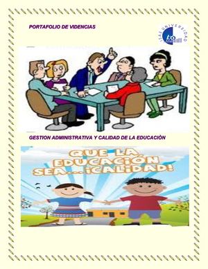 (Gestión Administrativa Y Calidad De La Educación) )