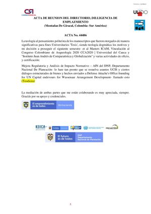 Acta Reunion Directorio