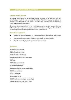 5 Tutoría Y Evaluación De Los Aprendizajes