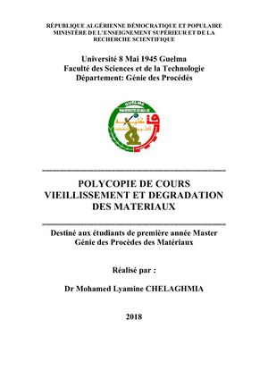 Polycopie De Cours Chelaghmia