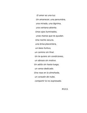 Poema Al Amor