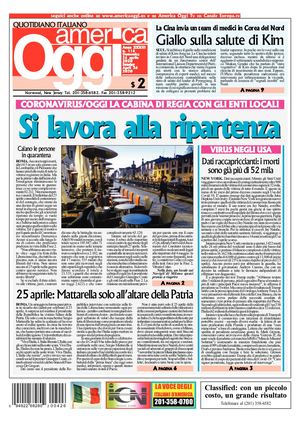 America Oggi 26 Aprile 2020