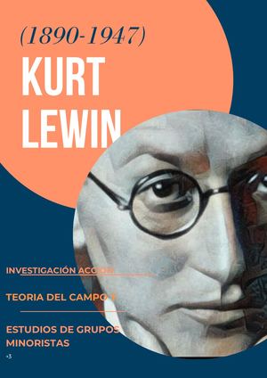 Cartilla Psicologia Social Comunitaria Kurt Lewin, Investigación Acción, Teoría Del Campo Y Estudios De Grupos Minoristas
