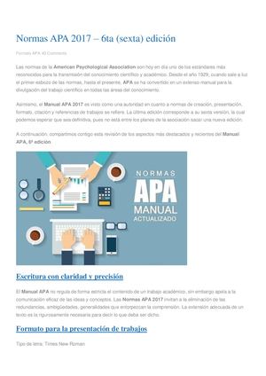 Normas Apa Nuevo 6ta Edición