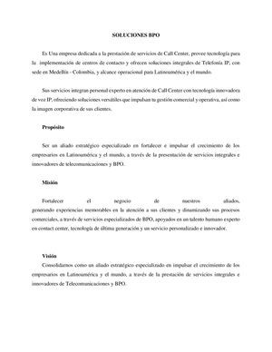 Soluciones Bpo