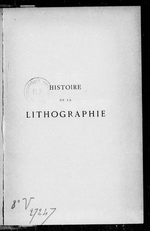 Histoire De La Lithographie Marthold Jule