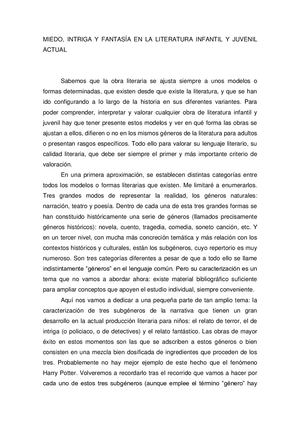 Miedo Intriga Y Fantasía