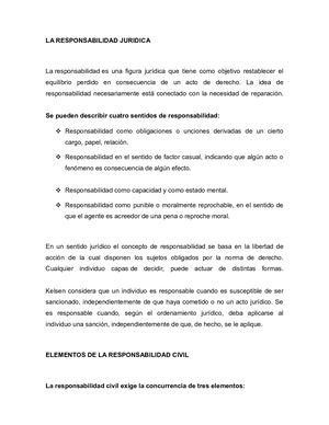 La Responsabilidad Juridica