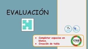 Evaluación Espacios En Blanco y Creación De Tablas en Crea