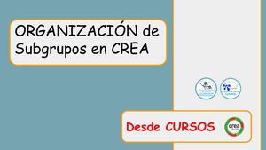 Subgrupo En Cursos Crea