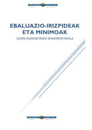 Ebaluazio Irizpideak Eta Minimoak
