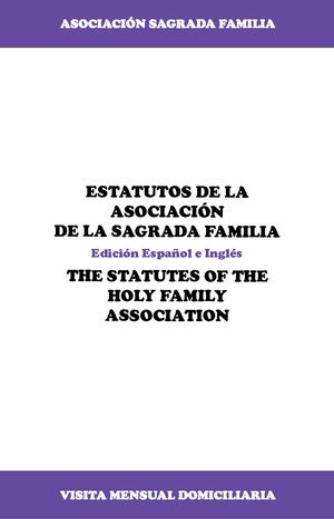 ESTATUTOS DE LA ASOCIACIÓN DE LA SAGRADA FAMILIA