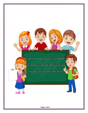 Cartilla Pedagógica sobre "Estrategias de prevención en abuso sexual."