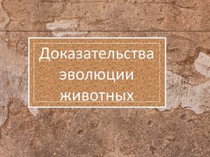 ДОКАЗАТЕЛЬСТВА ЭВОЛЮЦИИ ЖИВОТНЫХ 76