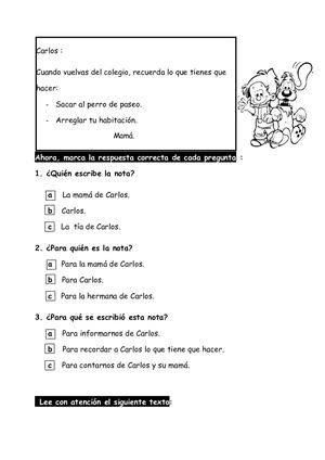 20 Textos Breves Para Comprension Lectora Editables