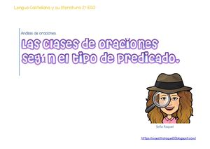 Clases de oraciones según el predicado