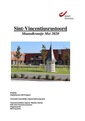 Mei 2020 Maandkrantje Sint Vincentiusrustoord Kachtem