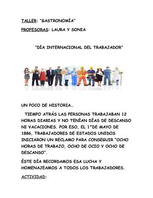 "Día Internacional del Trabajador"