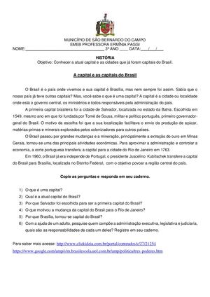 3ºs Anos-História