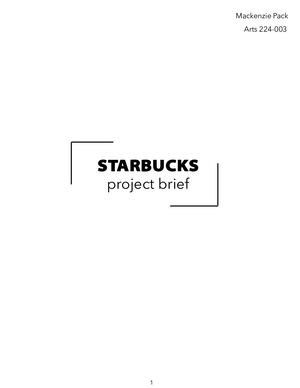 Starbucks Project Brief