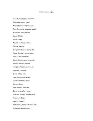 Diccionario De Jergas Sebastian Niebles