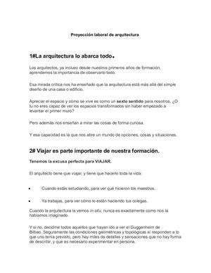 Proyeccion profesional